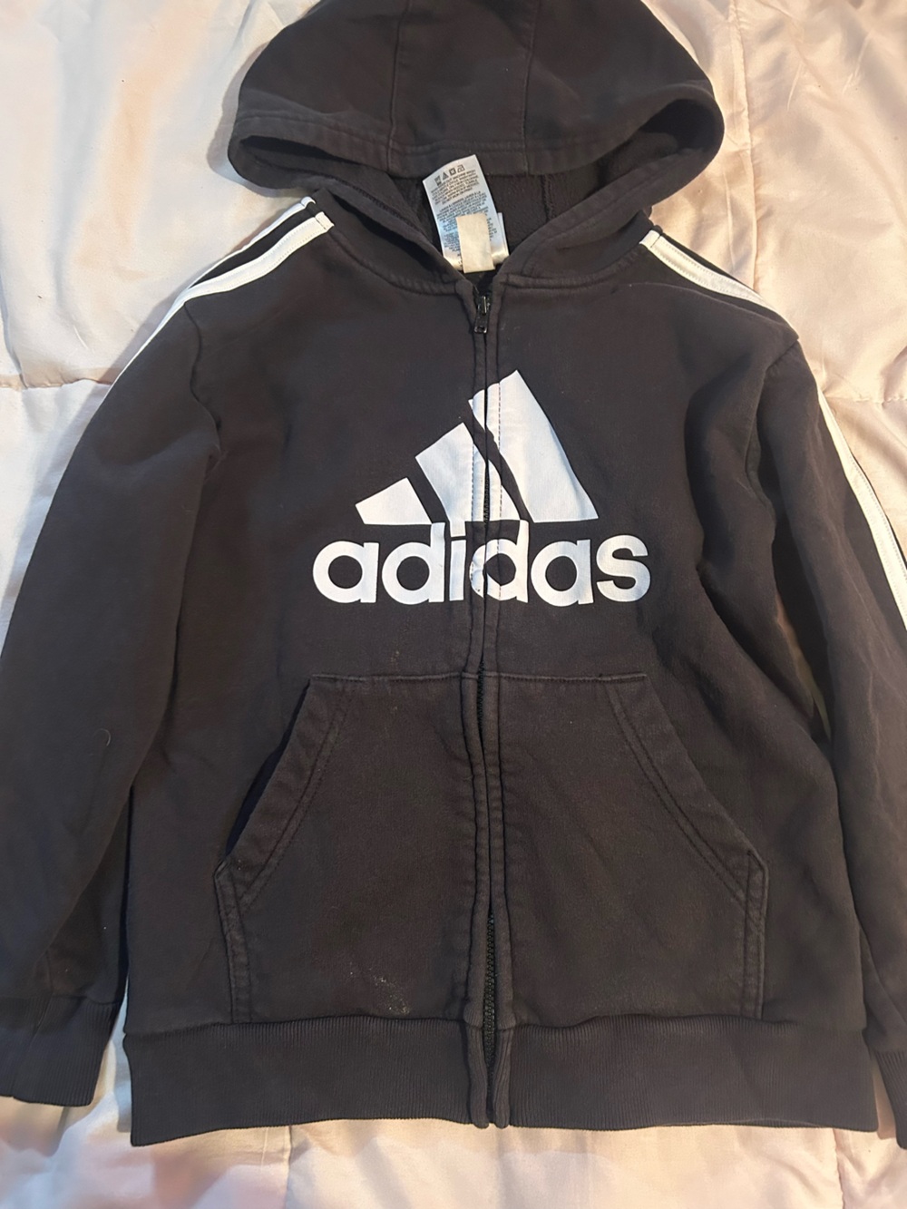 adidas Black Joggers with White Logo